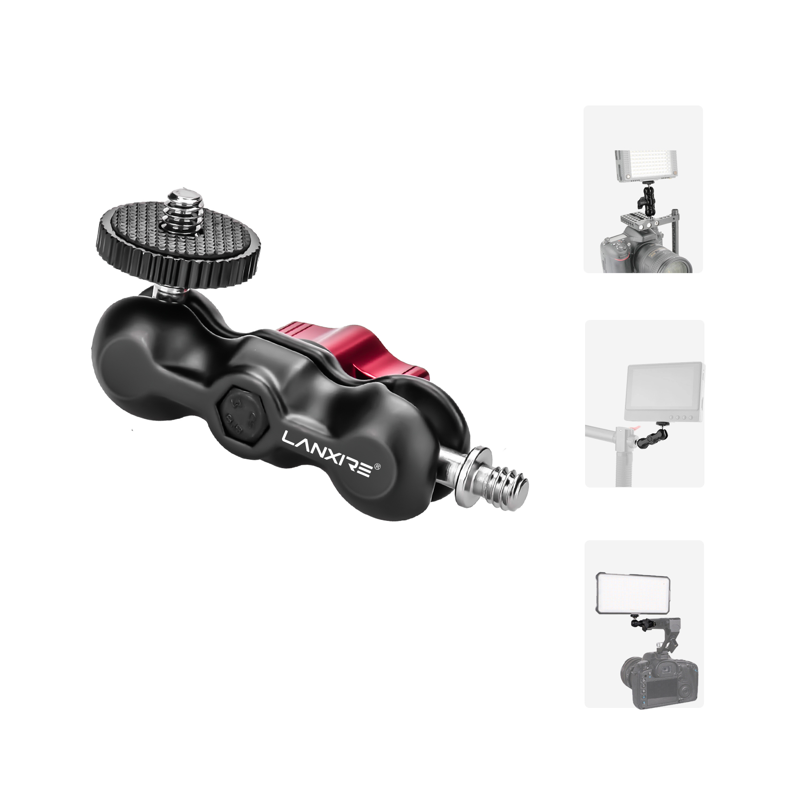 Dual Monitor Arm - Lanxire Aluminum Alloy Mini Magic Arm,