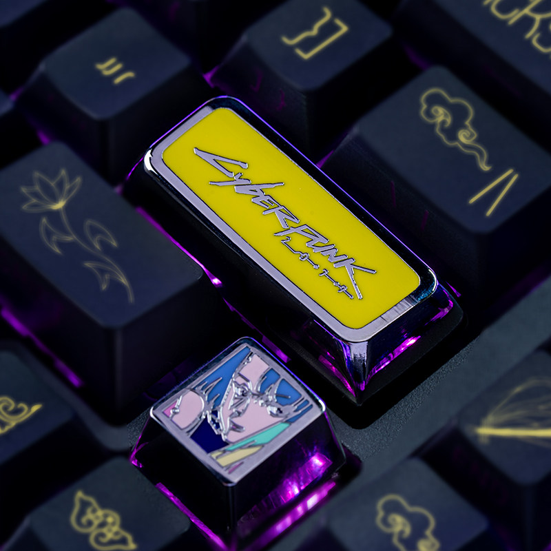 Pc Gaming Keyboard - Anime Keycaps Cyberpunk 2077 Theme Mechanical