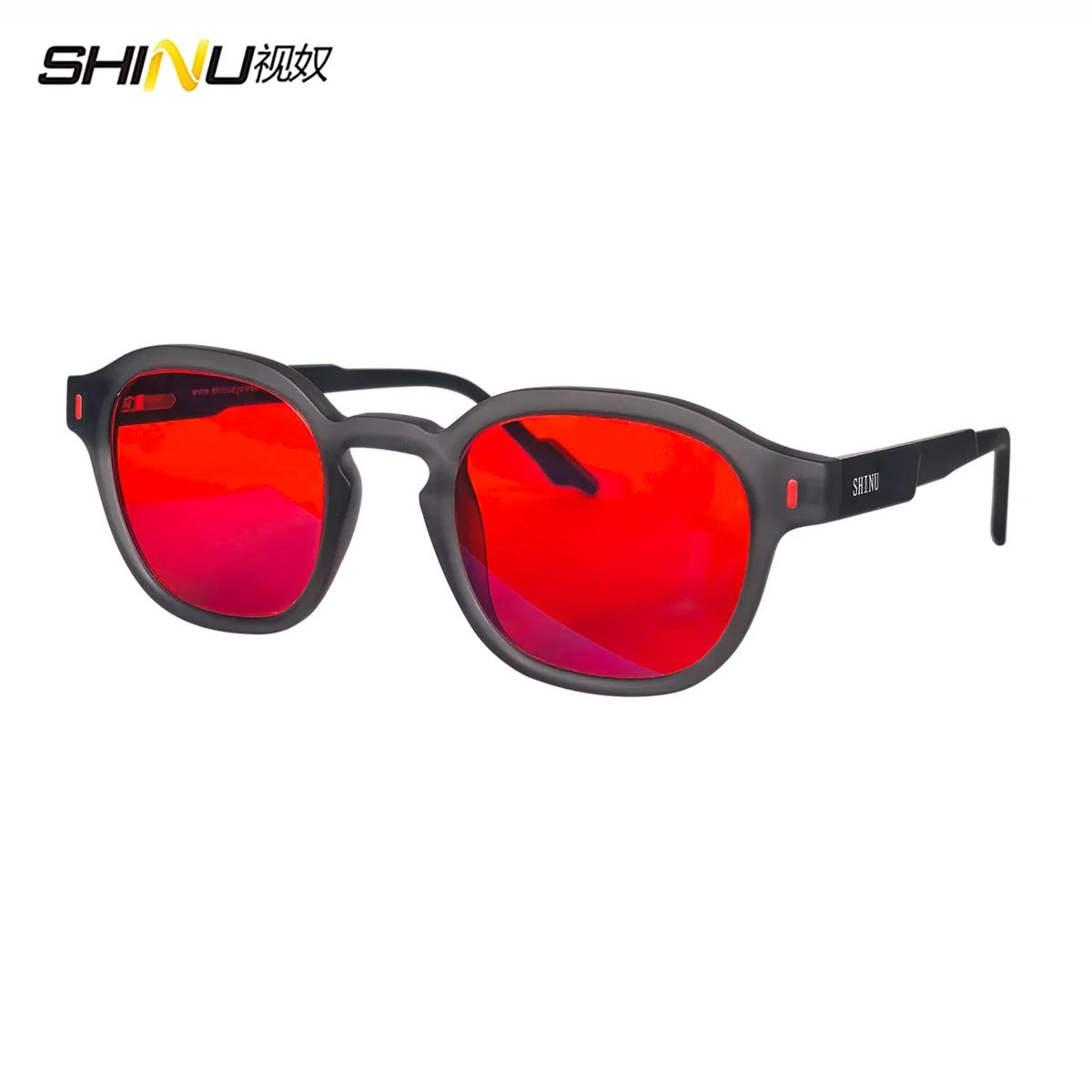 Gaming Glasses Blue Light - SHINU Brand Sleep Better Red Lenses
