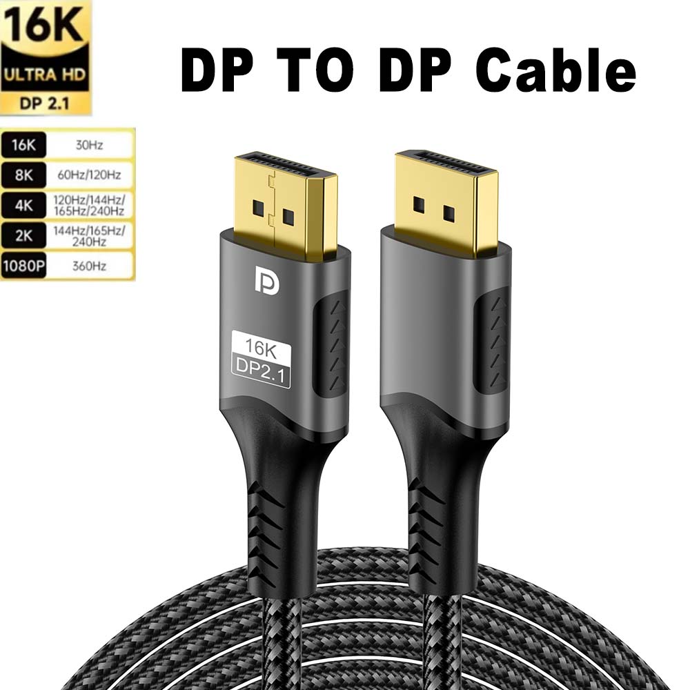 Pc Gaming Compact - 16K DP 2.1 8K@120Hz 4K@240Hz 80Gbps