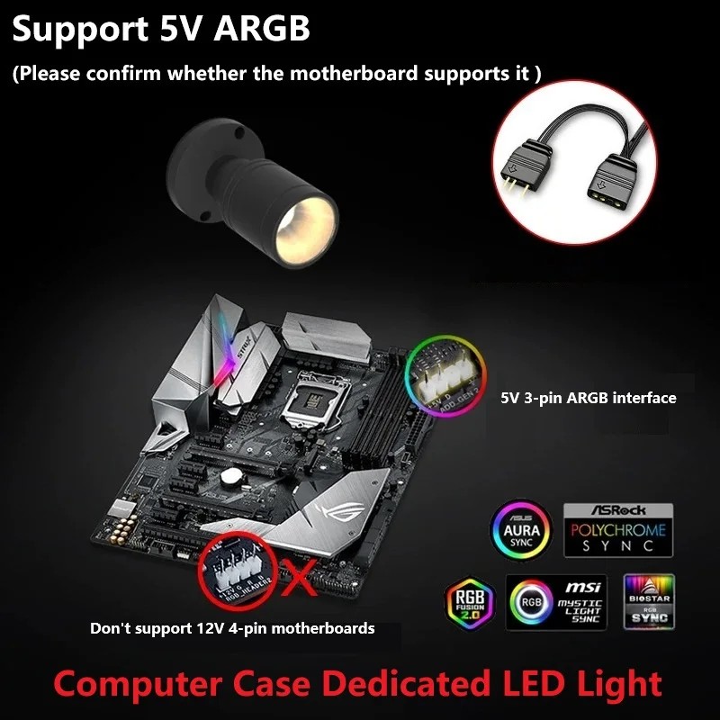 QITU 1W 3W ARGB 5V 3Pin Header - đánh giá và giá Pc Gaming Compact