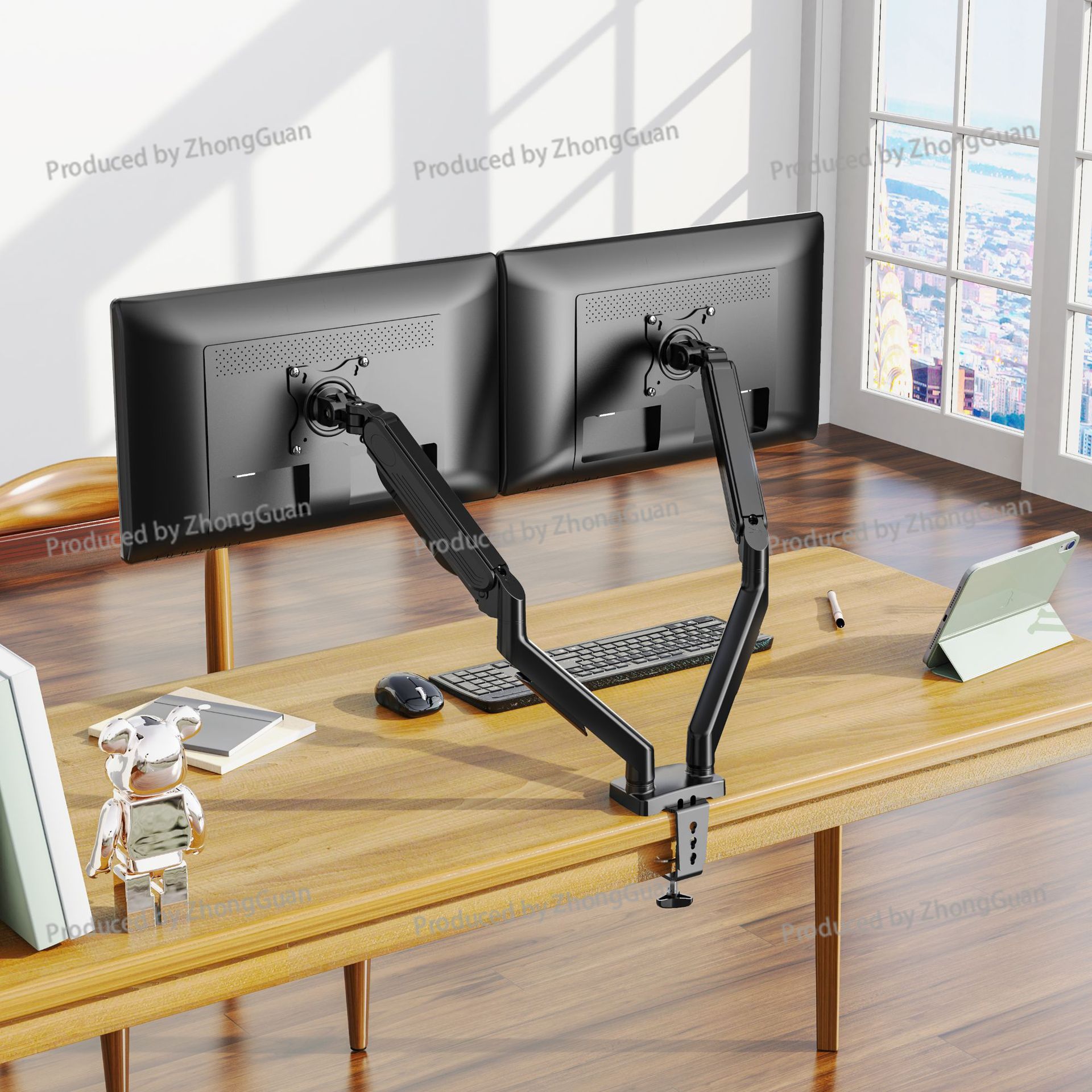Gas Spring Dual-arm Monitor Mo - đánh giá và giá Dual Monitor Arm