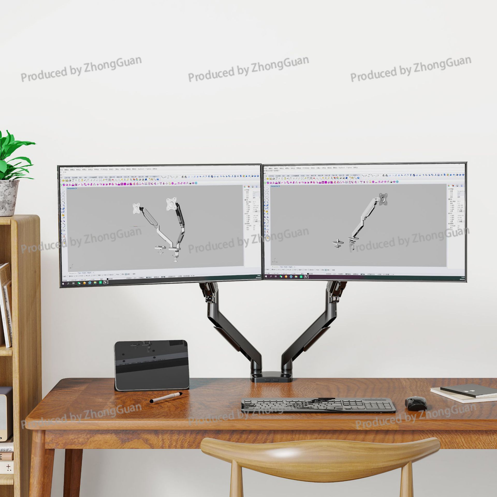 Gas Spring Dual-arm Monitor Mo - đánh giá và giá Dual Monitor Arm