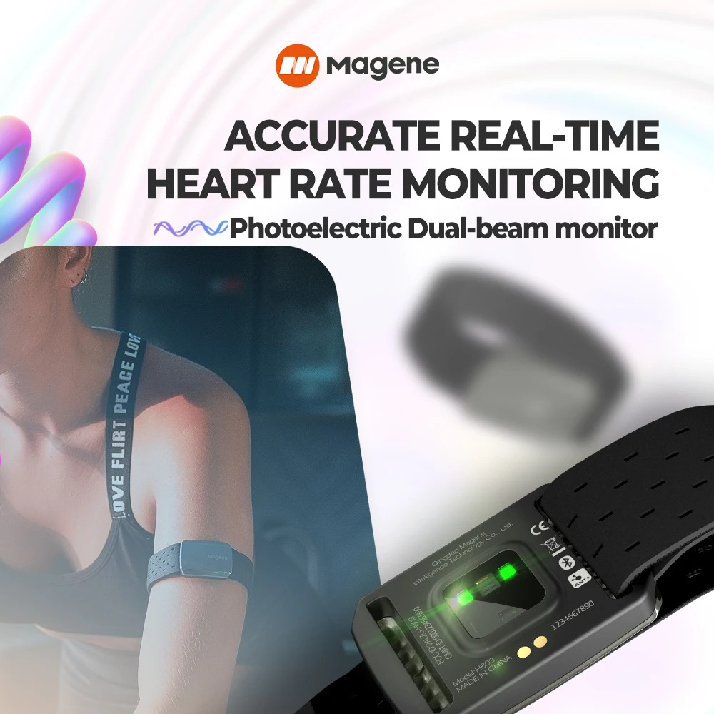 Magene H803 Heart Rate Armband - đánh giá và giá Dual Monitor Arm