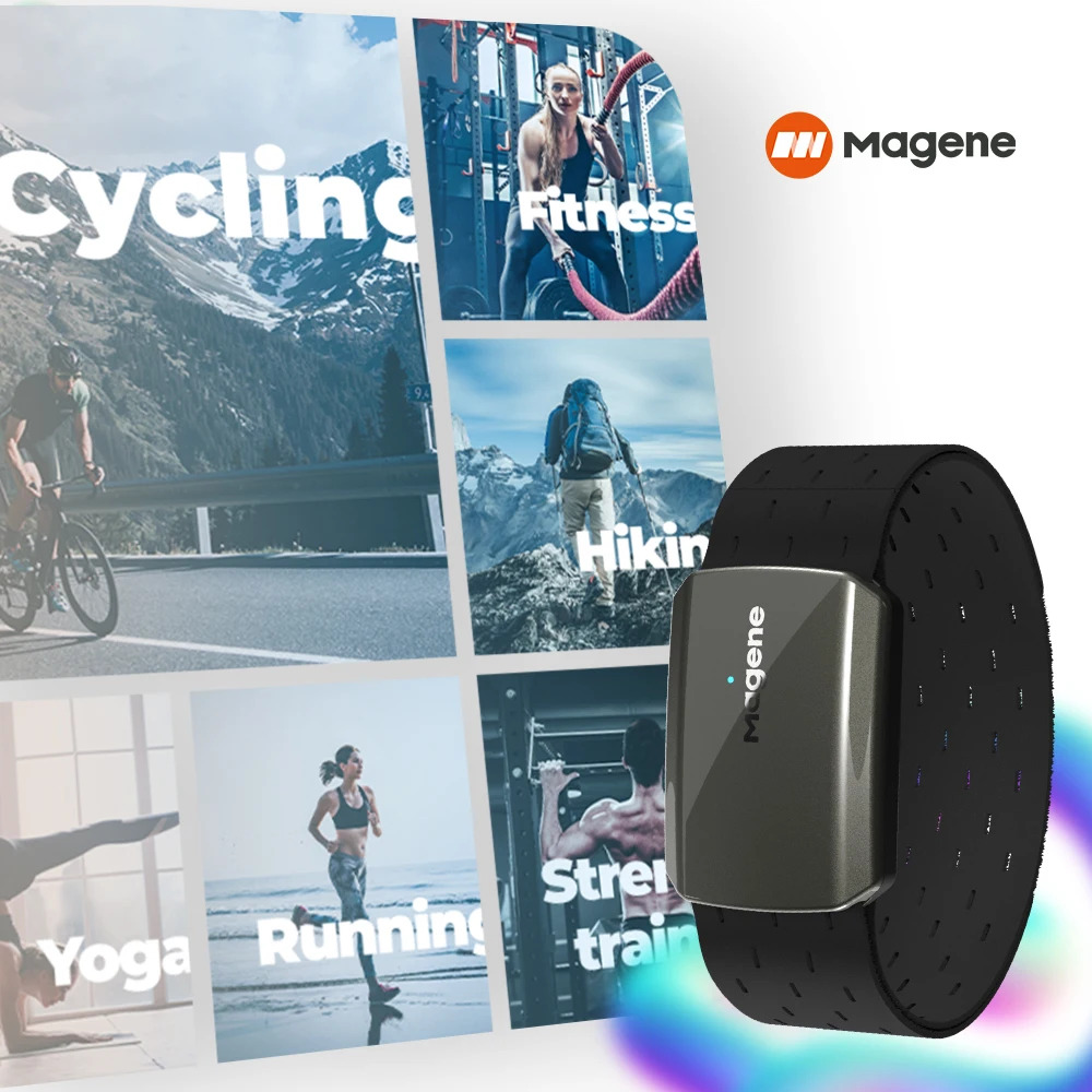 Magene H803 Heart Rate Armband - đánh giá và giá Dual Monitor Arm
