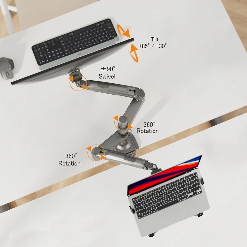 Dual Arm 2 in 1 Combo Laptop M - đánh giá và giá Dual Monitor Arm