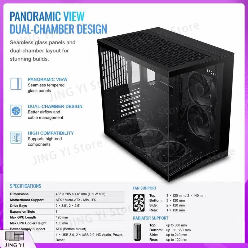 New O11 Dynamic Mini V2 PC Cas - đánh giá và giá Pc Gaming Itx