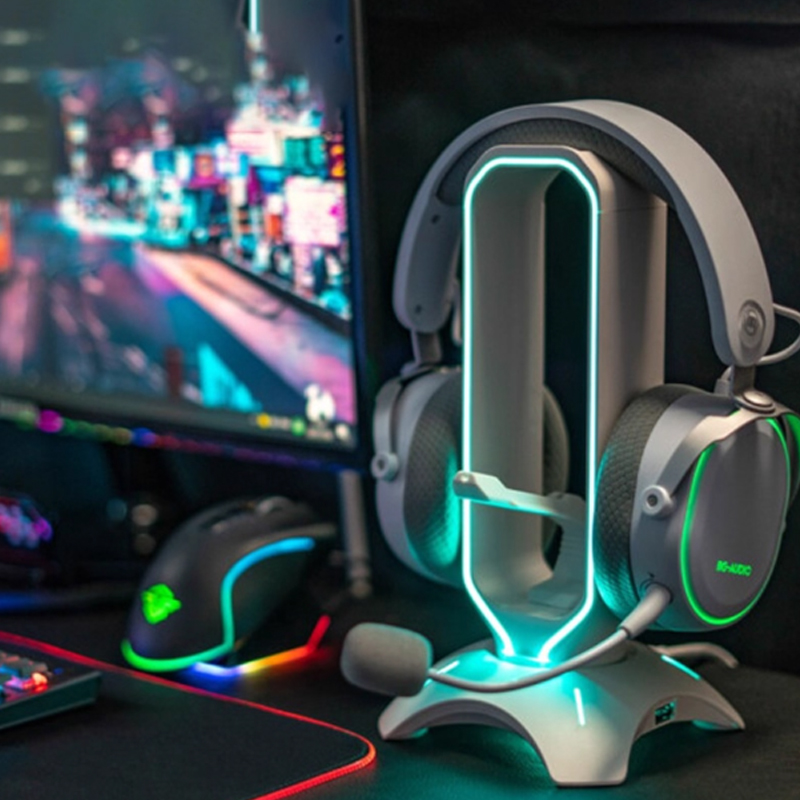 RGB Headset Stand with Mouse B - đánh giá và giá Mouse Bungee Holder