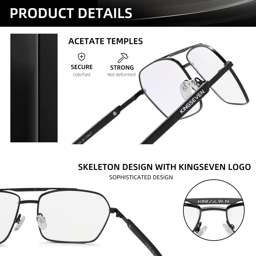 KINGSEVEN Rectangle Anti-Blue- - đánh giá và giá Gaming Glasses Blue Light